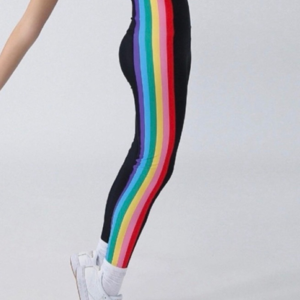 Beach Riot Megan Leggings Women Sz S Rainbow Proud Collection Pant EUC Pride - Picture 2 of 11